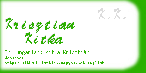 krisztian kitka business card